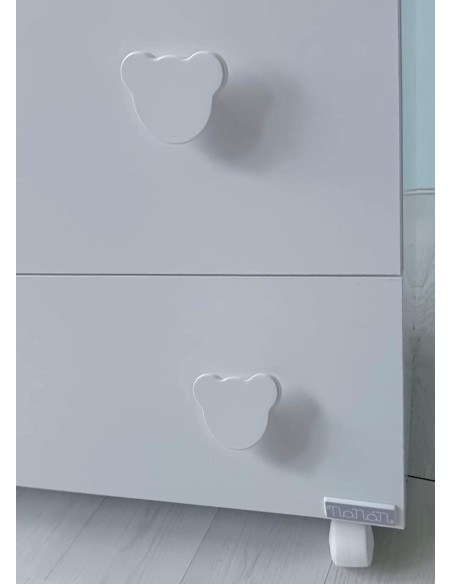Nanan - Comò 3 Cassetti Con Pomelli Orsetto - Spedizione Gratuita