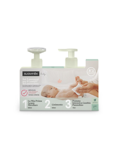 Suavinex - Set 3 Passaggi Per Il Cambio Pannolino