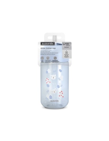 Suavinex - Biberon Antigoccia Con Cannuccia Wild&Free 340ml +18mesi