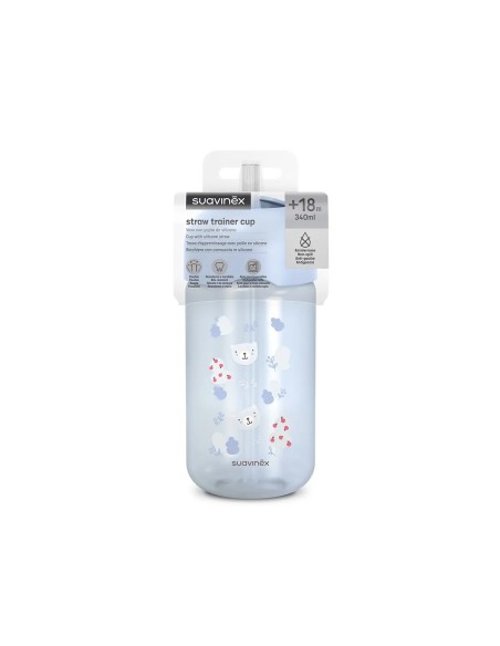 Suavinex - Biberon Antigoccia Con Cannuccia Wild&Free 340ml +18mesi