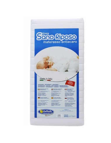 Italbaby - Materasso Acarostop per Culla Lettino 60x120cm H12cm