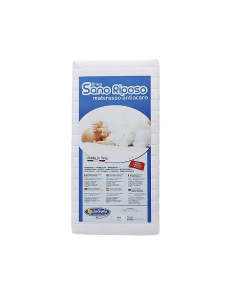 Italbaby - Materasso Sano Riposo 125x60x12 cm – Ortopedico e Antiacaro