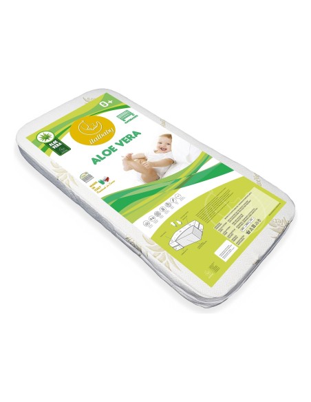 Italbaby - Materasso Aloe Vera Maxi 53x108 con Angoli Arrotondati