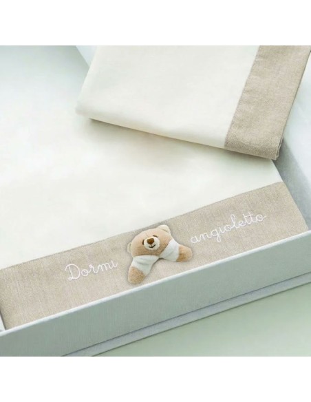 Nanan - Lenzuola Lettino Tato Tortora Co-Sleeping Set 3 Pezzi