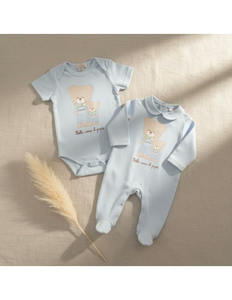 Nanan - Box Tutina+body Azzurro "Bello come il Papà