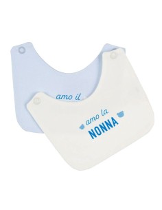 Nanan - Bavaglio Off-White Nonni con Scritta ''Amo Il Nonno/La Nonna'' 2