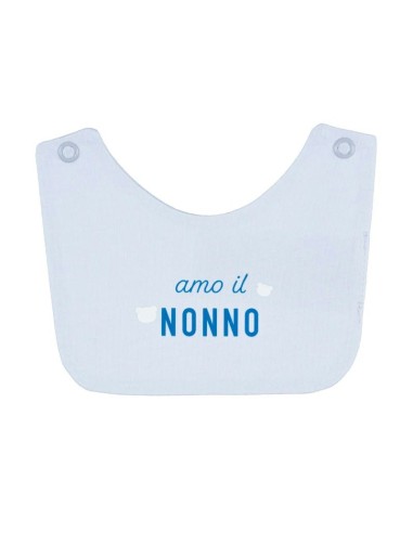 Nanan - Bavaglio Off-White Nonni con Scritta ''Amo Il Nonno/La Nonna''