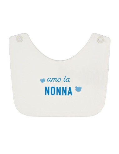 Nanan - Bavaglio Off-White Nonni con Scritta ''Amo Il Nonno/La Nonna''