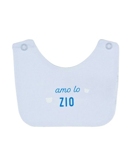 Nanan - Bavaglio Off-White Zii con Scritta "Amo Lo Zio/La Zia"