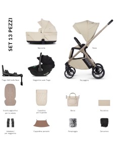 Venicci - Trio Tila Con Seggiolino Auto Tiago E Base 360 - Spedizione Gratuita