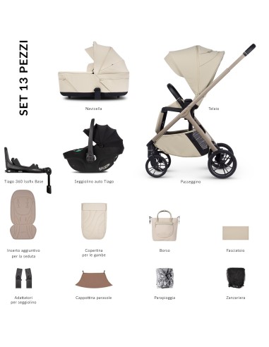 Venicci - Trio Tila Con Seggiolino Auto Tiago E Base 360 - Spedizione Gratuita