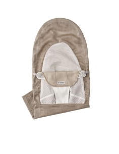 BabyBjorn - Ricambio Sdraietta in tessuto per sdraietta Baby Bouncer Balance Soft, grigio beige/bianco, rete