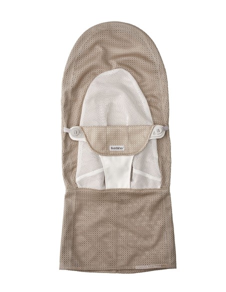 BabyBjorn - Ricambio Sdraietta in tessuto per sdraietta Baby Bouncer Balance Soft, grigio beige/bianco, rete