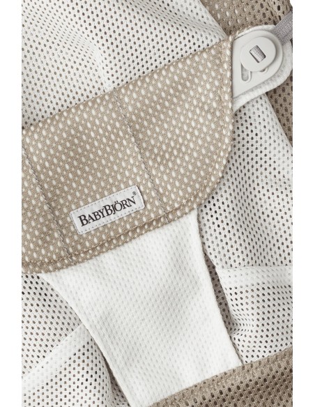 BabyBjorn - Ricambio Sdraietta in tessuto per sdraietta Baby Bouncer Balance Soft, grigio beige/bianco, rete