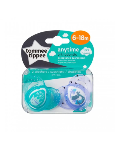 Tommee Tippee - 2 Succhietti 6-18M Any Time