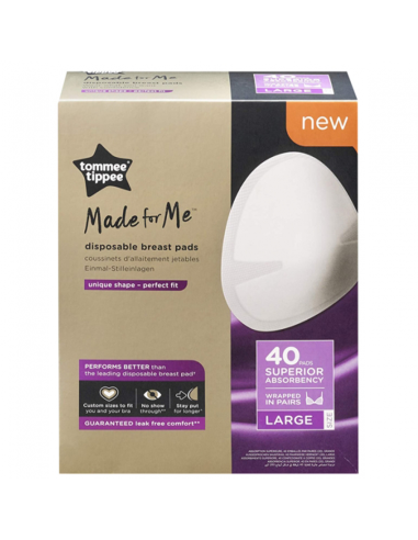 Tommee Tippee - Made For Me 40 Grandi Pads per L'allattamento Monouso Large