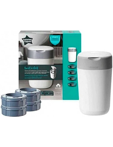 Tommee Tippee - Contenitore Pannolini Special Kit Twist & Click + 4 ricariche