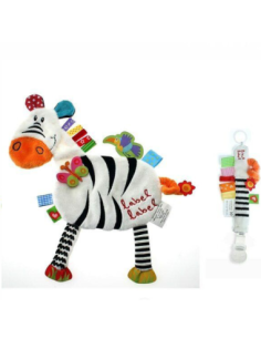 Label Label - Set Doudou e Portasucchietto con Clip Zebra