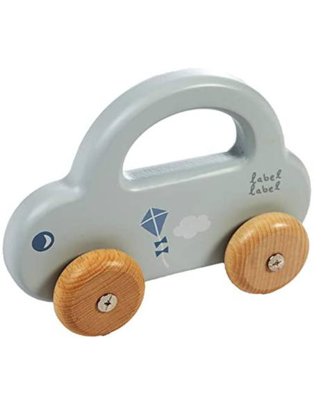 Label Label - Macchinina in Legno Blu