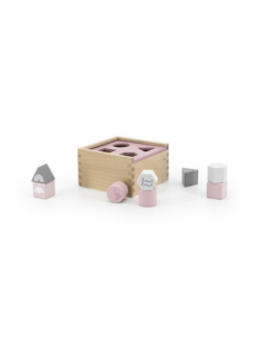 Label Label - Box Ordina Forme Label Label Per Bambini In Legno Rosa
