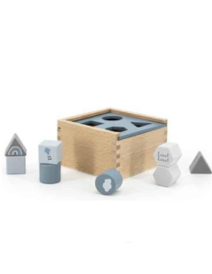Label Label - Box Ordina Forme Label Label Per Bambini In Legno Blu
