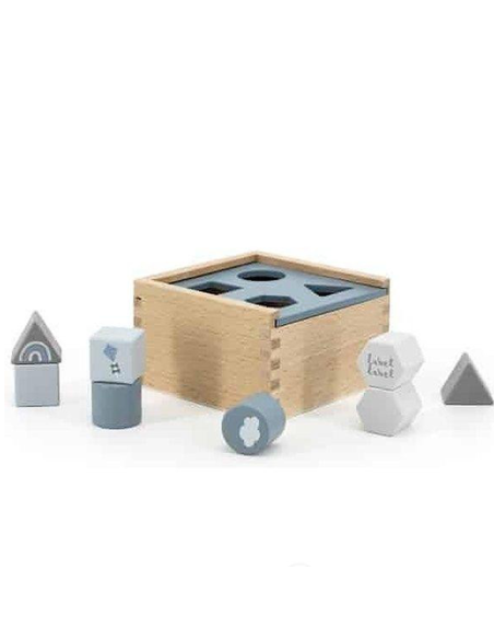 Label Label - Box Ordina Forme Label Label Per Bambini In Legno Blu