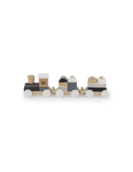 Label Label - Trenino In Legno Black & White