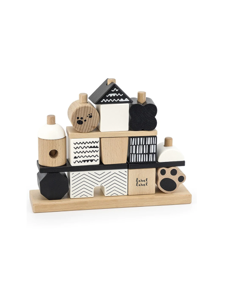 Label Label - Allegri Mattoncini Impilabili Black & White