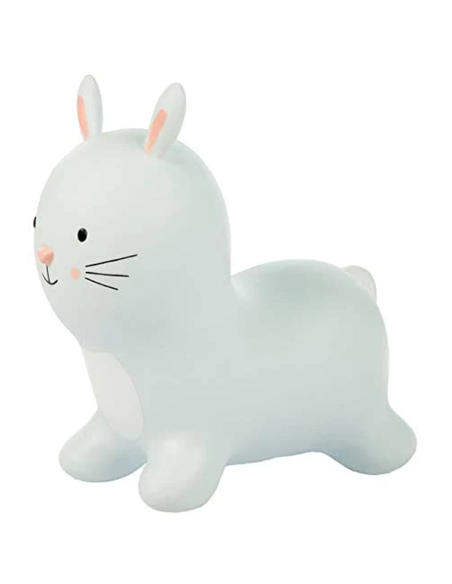 Label Label - Tryco Peluche Cavalcabile Coniglio Fluffy Azzurro Blu