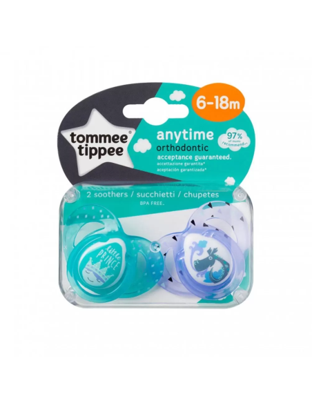 Tommee Tippee - 2 Succhietti 6-18M Any Time
