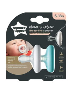 Tommee Tippee - Set 2 Succhietti 6-18m a Forma di Seno
