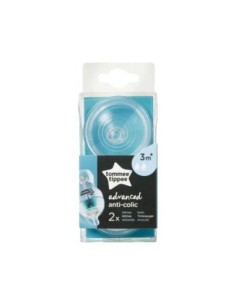 Tommee Tippee - 2 Tettarelle AAC 3M+ Flusso Medio