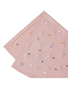 Lassig - Coperta in cotone organico lavorata a maglia 80 x 110 cm